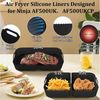 Refined Living Backform Airfryer Zubehör,Heißluftfritteuse Zubehör Set,Silikonformen,BPA-frei, (Airfryer Zubehör für Ninja Foodi AF500EU, Airfryer Set mit Ölsprüher, Heißluftfritteuse Zubehör Set 23-teilig, 100 Blatt Fettfreies BackpapierEdelstahl Rack... Bild 1