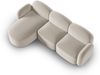 Micadoni Ecksofa Blair 4-Sitzer Links Samtstoff Hellbeige Bild 4