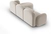 Micadoni Ecksofa Blair 4-Sitzer Links Samtstoff Hellbeige Bild 3