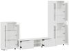 vidaXL TV-Schrankset mit Tür FLORIN 3 pcs Hochglanz Weiß Holzwerkstoff 3397958 Bild 5