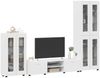 vidaXL TV-Schrankset mit Tür FLORIN 3 pcs Hochglanz Weiß Holzwerkstoff 3397958 Bild 3