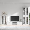 vidaXL TV-Schrankset mit Tür FLORIN 3 pcs Hochglanz Weiß Holzwerkstoff 3397958 Bild 4
