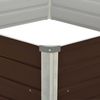 vidaXL Hochbeet Braun 129 x 129 x 45 cm Verzinkter Stahl 45710 Bild 4