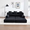 4-Sitzer Modulsofa 270 x 180 x 64 cm aus Cord mit Schlaffunktion Bild 2