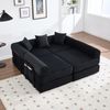 4-Sitzer Modulsofa 270 x 180 x 64 cm aus Cord mit Schlaffunktion Bild 3