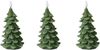 LED Kerzen 3er Set VELOURA Weihnachtsbaum 16 cm Grün Bild 4