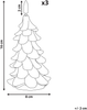 LED Kerzen 3er Set VELOURA Weihnachtsbaum 16 cm Grün Bild 2