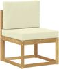vidaXL Outdoor-Sofagarnitur 3 Stück Weiß und Creme Polyester 3388184 Bild 3