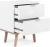 Finori Göteborg 60 Nachtkonsole, weiß / Dekor Sonoma Eiche | Nachttisch für Schlafzimmer | Maß: B x H x T ca. 40 x 51,9 x 30 cm | Nachtkonsole mit 2 Schubkästen Bild 4