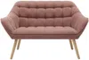 Vente-unique - CASERTA Sofa Stoff Puderrosa - B 73 cm x H 77 cm x L 127 cm Bild 2