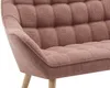 Vente-unique - CASERTA Sofa Stoff Puderrosa - B 73 cm x H 77 cm x L 127 cm Bild 4