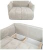 Sofa 2er-Sitzer mit Liegefunktion ONTARIO in Stoff Poso Hellgrau Bild 4