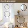 Albatros Spiegel rund schwarz mit Metallrand, 70cm Durchmesser, für Wohnzimmer, Badezimmer, Flur, Schlafzimmer, groß, Wand Bild 2