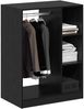 vidaXL Kleiderschrank mit Regal Schwarz Eichen-Optik 77 x 48 x 102 cm 879644 Bild 3