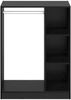 vidaXL Kleiderschrank mit Regal Schwarz Eichen-Optik 77 x 48 x 102 cm 879644 Bild 5