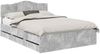 vidaXL Bettrahmen mit Kopfteil Beton Grau 140 x 190 cm Ingenieurs Holz 3413008 Bild 2