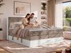 Boxspringbett mit Stauraum TRAVIT KING, Bett mit Gasdruckfedern, Multipocket Matratze H4 und Topper Visco, zwei Bettkästen - 140 x 200 cm - Braun Cord Bild 3