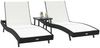 vidaXL Sonnenliege 3 pcs Schwarz und Weiß 197 x 70 x 82 cm Poly-Rattan 3381204 Bild 3