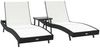 vidaXL Sonnenliege 3 pcs Schwarz und Weiß 197 x 70 x 82 cm Poly-Rattan 3381204 Bild 2