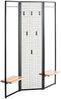 Standgarderobe Raik / Reggio, Stahl, Schwarz, 133 x 175 x 24 cm Bild 3