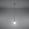 Pendelleuchte, Weiß, PVC, 1-flammig, H 90 cm Bild 3