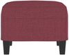 vidaXL Fußhocker Weinrot 60x50x41 cm Stoff 349333 Bild 4