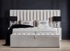 abc bedding Boxspringbett Komfortbett OSCAR mit Samt in Creme Beige, Voll-orthopädisches Schlafsystem inklusive Bettkasten Bild 5