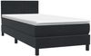 vidaXL Boxspringbett mit Matratze Schwarz 90x210 cm Samt 3316385 Bild 2