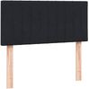vidaXL Boxspringbett mit Matratze Schwarz 90x210 cm Samt 3316385 Bild 5