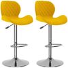 vidaXL Barhocker 2 Stk. Senfgelb Samt 334918 Bild 2