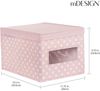 Aufbewahrungsbox aus Stoff mDesign Kiste mit Deckel rosa/weiß gepunktet Bild 4