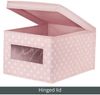Aufbewahrungsbox aus Stoff mDesign Kiste mit Deckel rosa/weiß gepunktet Bild 5