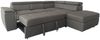 HTI-Living mit Ottomane rechts Grau Couch Sandy Bild 4