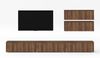AX LIVING Lowboard TV modern Loriano Wohnwand 300 cm stehend Nussbaum Warmia Bild 3