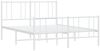 vidaXL Bettgestell mit Kopf- und Fußteil Metall Weiß 150x200 cm 352549 Bild 3