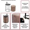 2er-Set Sitzhocker und Beistelltisch HWC-K48, Kaffeetisch Tisch Hocker, MVG-zertifiziert MDF Metall Kunstleder ~ schwarz Bild 2