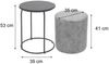 2er-Set Sitzhocker und Beistelltisch HWC-K48, Kaffeetisch Tisch Hocker, MVG-zertifiziert MDF Metall Kunstleder ~ schwarz Bild 3