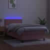 vidaXL Polsterbett mit Matratze & LED Rosa 90x200 cm Samt [3134266] Bild 4