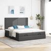 vidaXL Ottoman-Bett mit Matratzen & LEDs Dunkelgrau 160x200 cm Stoff 3314514 Bild 4