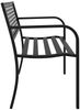 vidaXL Gartenbank 119 cm Schwarz Stahl 4002828 Bild 5