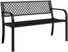 vidaXL Gartenbank 119 cm Schwarz Stahl 4002828 Bild 2