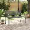 vidaXL Gartenbank 119 cm Schwarz Stahl 4002828 Bild 3