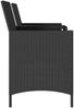 vidaXL Gartensofa 2-Sitzer mit Tisch und Kissen Schwarz Poly Rattan 4003884 Bild 5