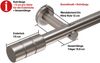 Deco-Raum® Gardinenstange Zylinder 25mm 1-läufig | Länge: 420cm | Material: Metall | Farbe: Bild 2