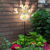 LED Solarleuchte, silber, Ahornblätter, Erdspitz, H 91,5 cm Bild 2