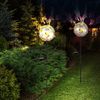 LED Solarleuchte, silber, Ahornblätter, Erdspitz, H 91,5 cm Bild 4