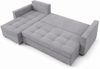 AX LIVING Ecksofa ELIF Hellgrau mit Schlaffunktion L-Form, Sofa mit Bettkasten - Moderne Ecksofa, Wohnzimmer Ecksofa - Eckcouch Hellgrau - Links Bild 5