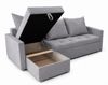 AX LIVING Ecksofa ELIF Hellgrau mit Schlaffunktion L-Form, Sofa mit Bettkasten - Moderne Ecksofa, Wohnzimmer Ecksofa - Eckcouch Hellgrau - Links Bild 4
