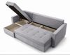 AX LIVING Ecksofa ELIF Hellgrau mit Schlaffunktion L-Form, Sofa mit Bettkasten - Moderne Ecksofa, Wohnzimmer Ecksofa - Eckcouch Hellgrau - Links Bild 3