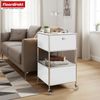 Floordirekt Rollcontainer Concept Epure Rollcontainer MK-145 – Metallregal-Rollwagen 40x40x75 cm, 3-stöckig mit Schublade, mobiles Aufbewahrungsregal für Küche & Büro Bild 2